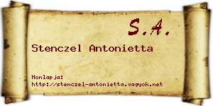 Stenczel Antonietta névjegykártya